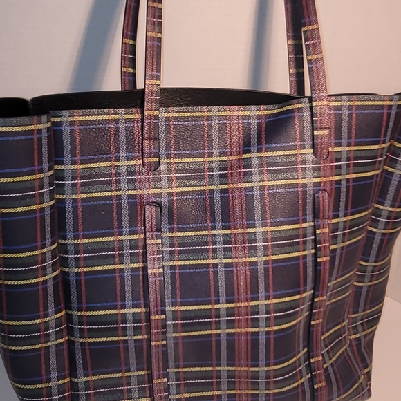 Balenciaga Everyday Tote Bag In Navy Plaid Like New With Cards And Receipt - Picture 5 of 15